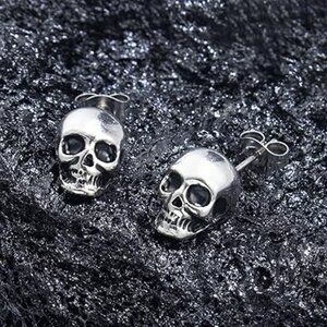 Skull Earrings Punk Goth Rock Style